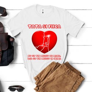 Tricou „Tata și fiica - mereu în inimă”
