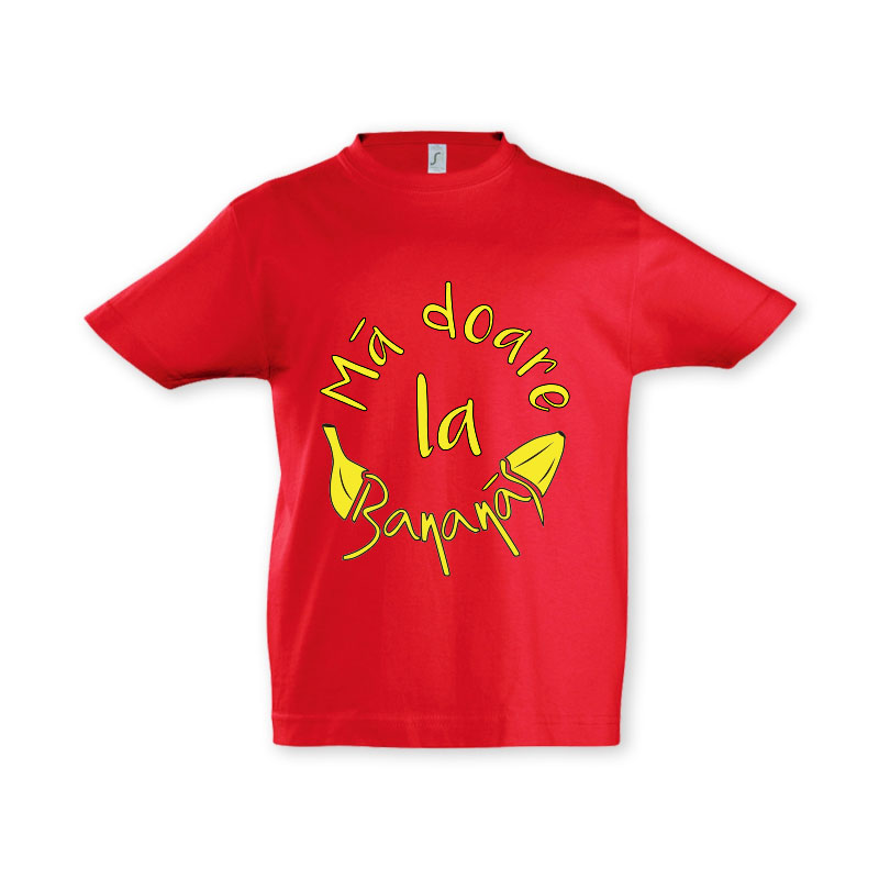 Tricou rosu Ma daore la banana