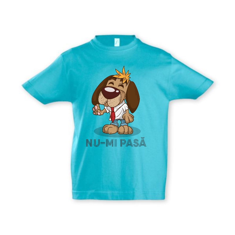 Tricou albastru Nu-mi pasa