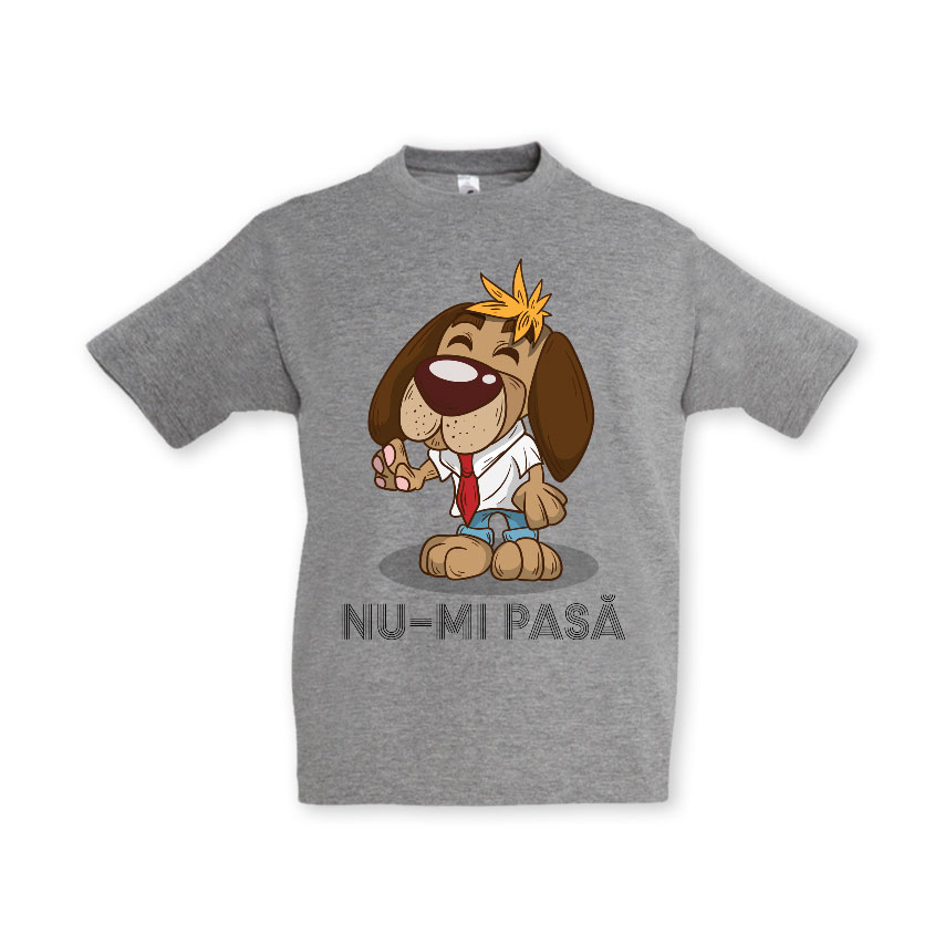 Tricou gri Nu-mi pasa