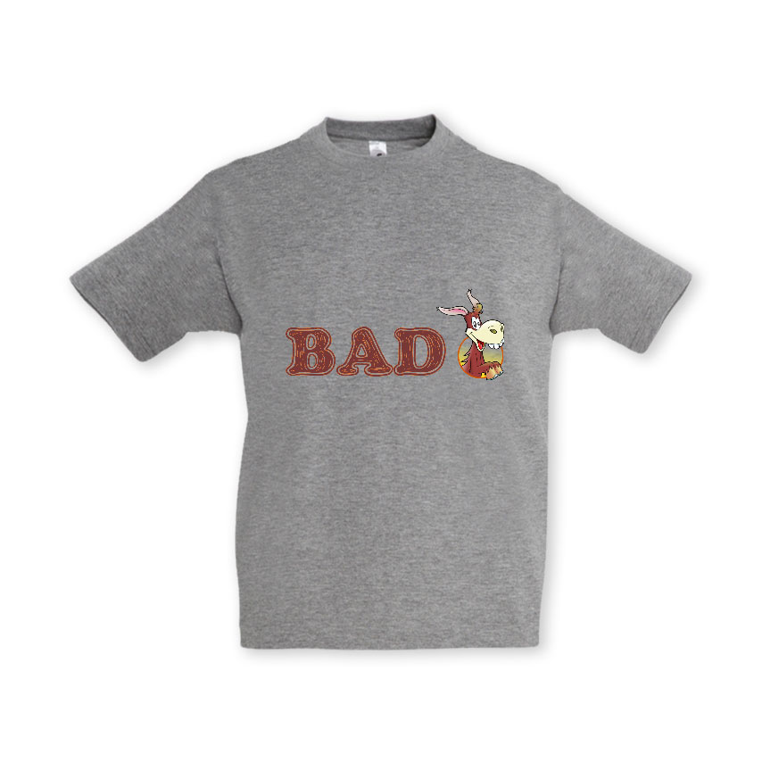 Tricou gri pentru copii bad ass