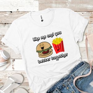 Tricou damă - BURGER AND FRIES - BETTER TOGETHER