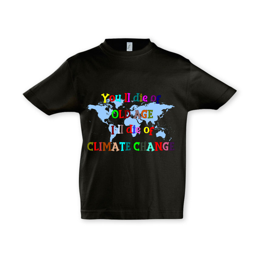 Tricou negru climate change