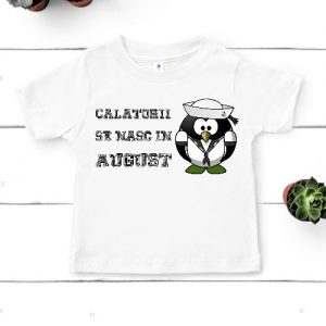 Tricou băieți CĂLĂTORI SE NASC ÎN AUGUST