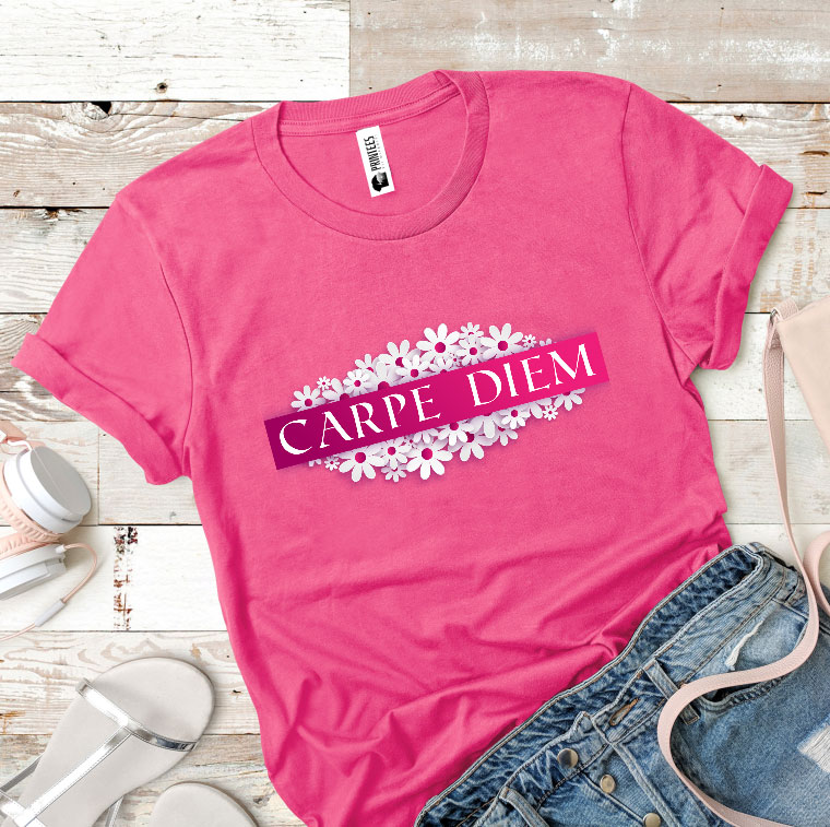 tricou dicton latin Carpe Diem