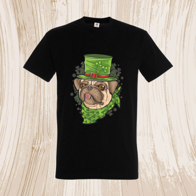 Tricou personalizat Irish Pug