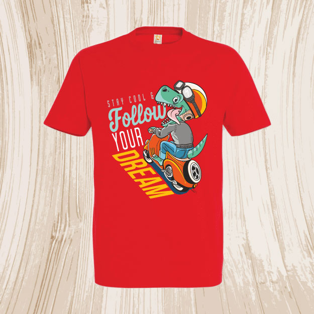 Tricou rosu follow your dream