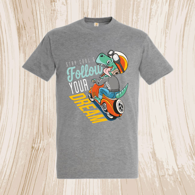 tricou gri follow your dream