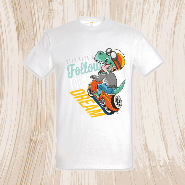 tricou alb follow your dream