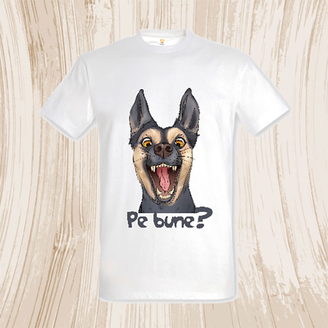 Tricou cu caine