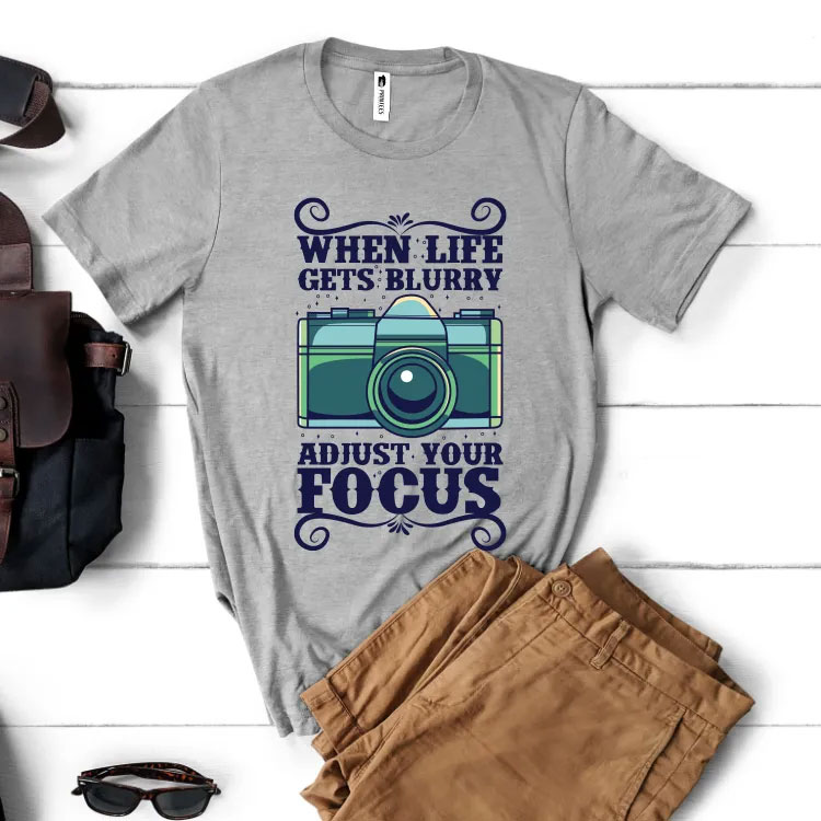 Tricou fotografi Adjust focus