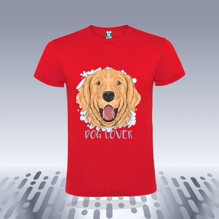 Tricou roșu labrador