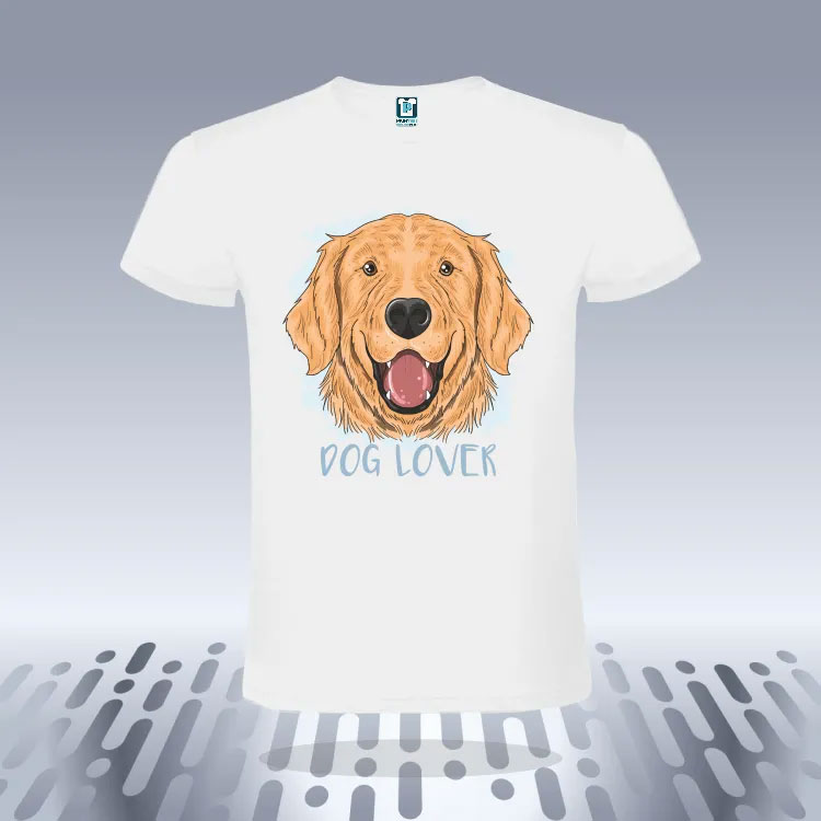 Tricou alb dog lover