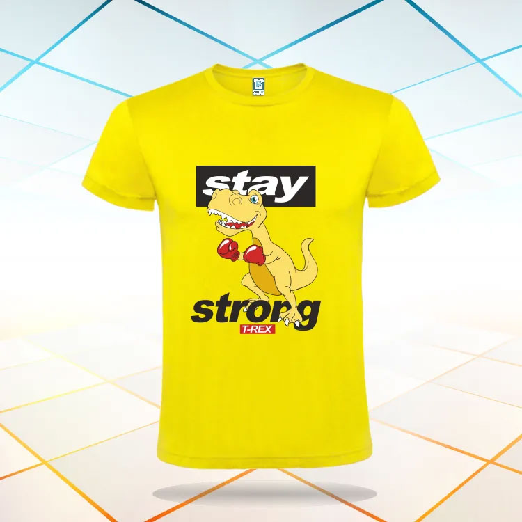 Tricou galben Stay strong