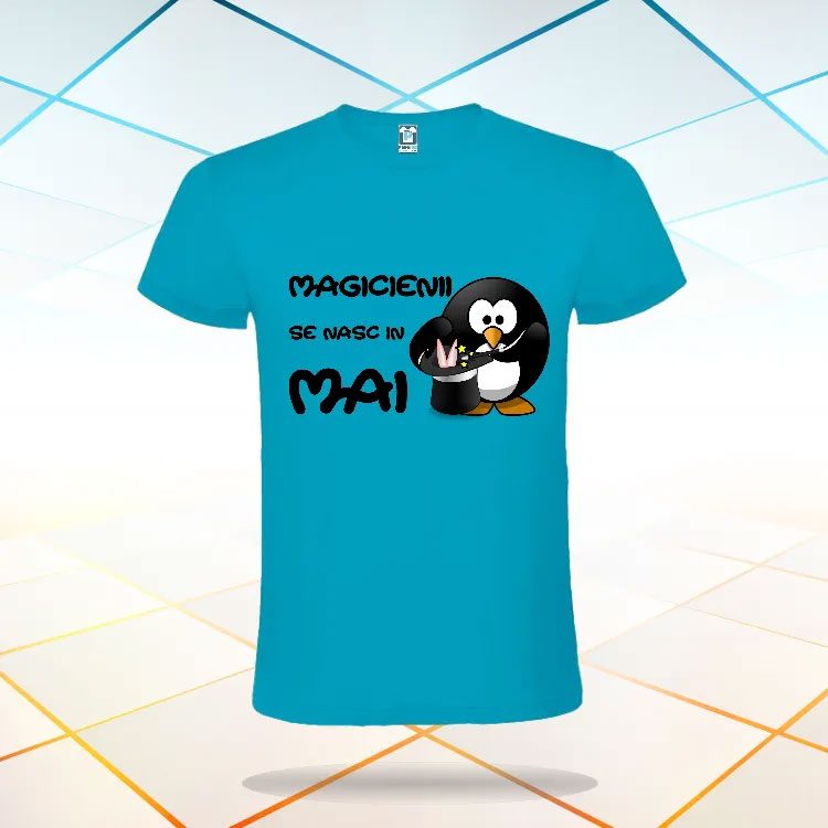 Tricou albastru pentru barbatii nascuti in luna mai, care fac lucruri magice in viața lor Tricou albastru magicienii se nasc in mai