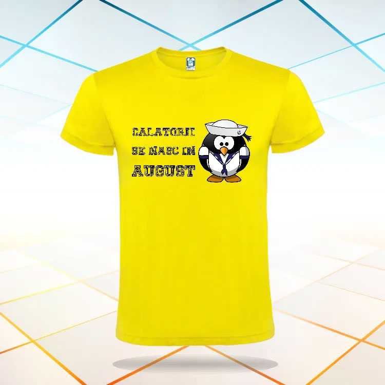 Tricou galben - calatorii se nasc în august