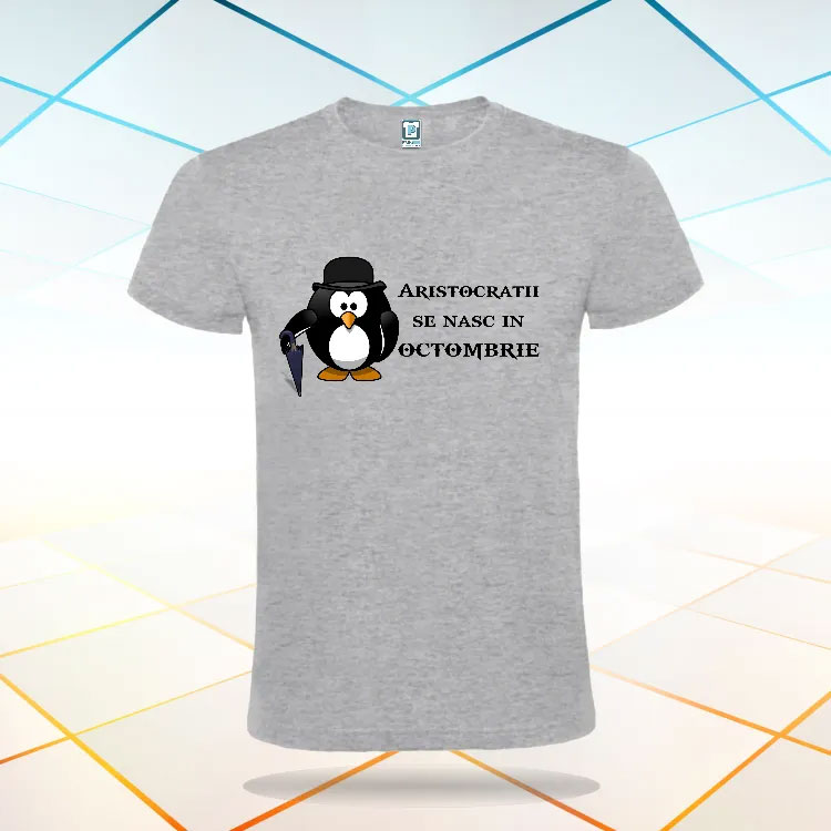 Tricou octombrie gri