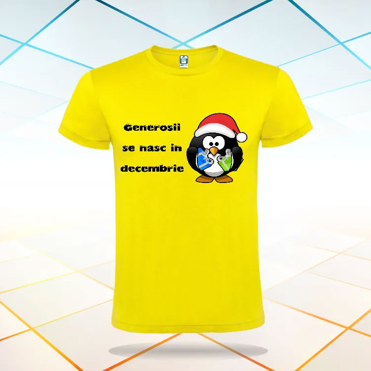 Tricou galben decembrie