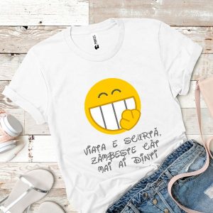 Tricou dama Zâmbește cu dinți