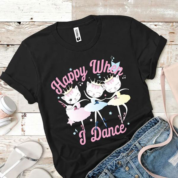 Tricou dama Happy when I dance