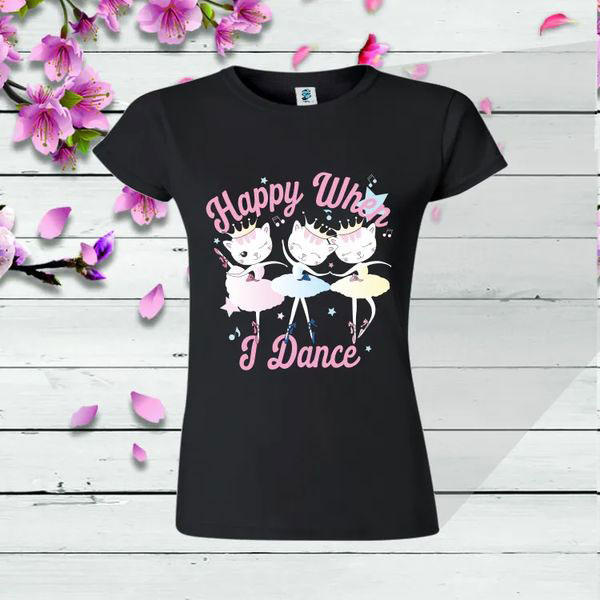 Tricou cu pisici dansatoare