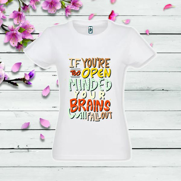 Tricou alb dama Open Mind