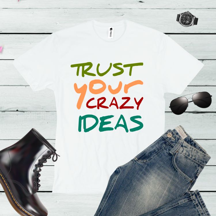 Tricou bărbați Trust Ideas, pentru cei care cred în ideile lor valoroase, punând în aplicare planurile, oricât de traznite ar fi Tricouri bărbați TRUST IDEAS