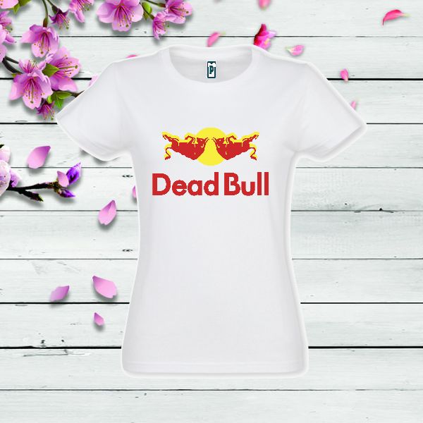 Tricou dama alb Dead Bull
