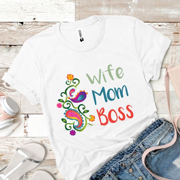Tricou dama Wife Mom Boss