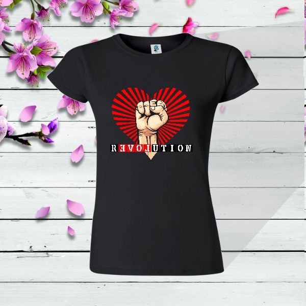 Tricou negru love revolution