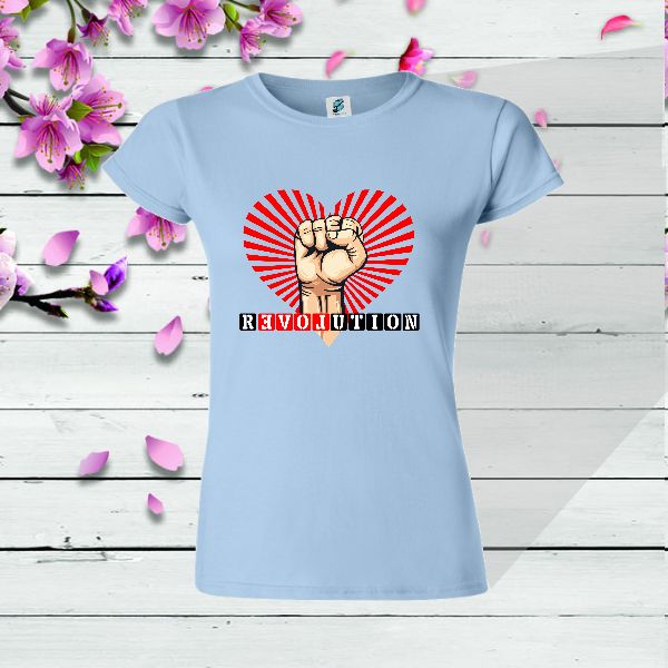 Tricou albastru love revolution