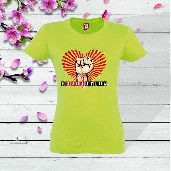 Tricou verde love revolution