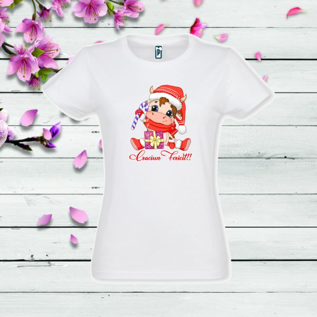 Tricou dama CRĂCIUN FERICIT