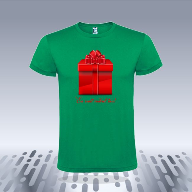 Tricou verde eu sunt cadoul