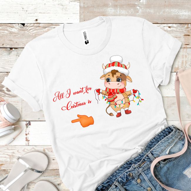 Tricou dama ALL I WANT FOR CHRISTMAS IS YOU