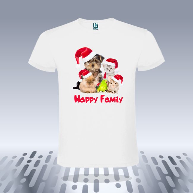 Tricou barbati CHRISTMAS HAPPY FAMILY