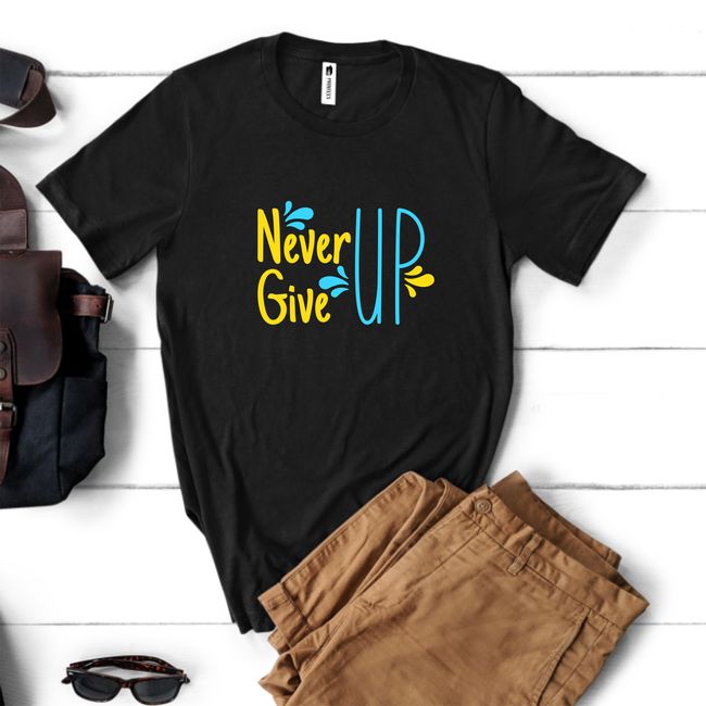 Tricou barbati NEVER GIVE UP