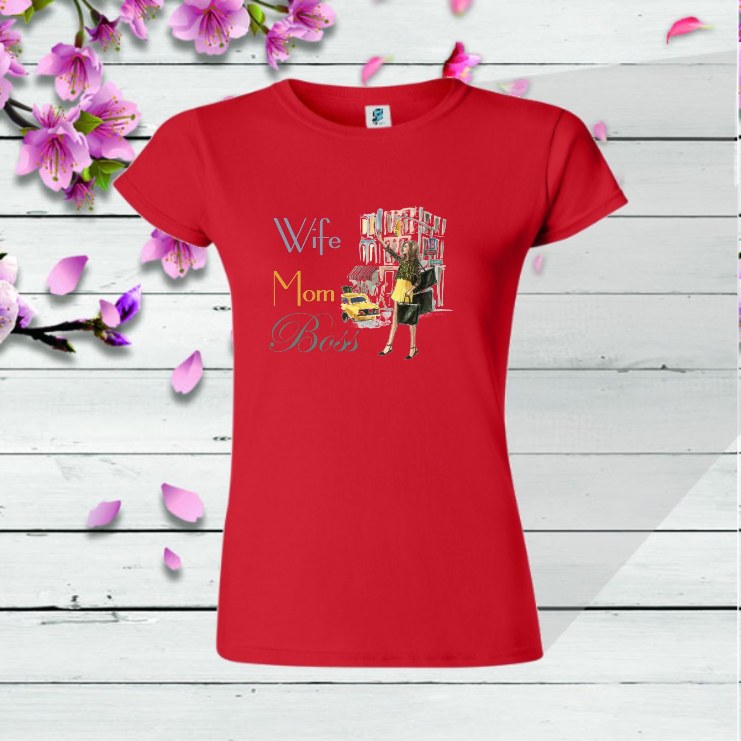 Tricou dama WIFE MOM BOSS
