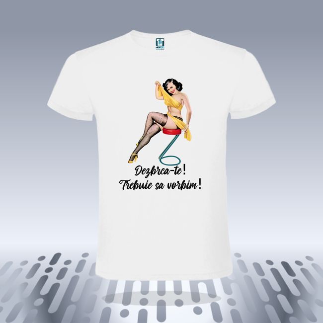 Tricou barbati DEZBRACA-TE RETRO GIRL