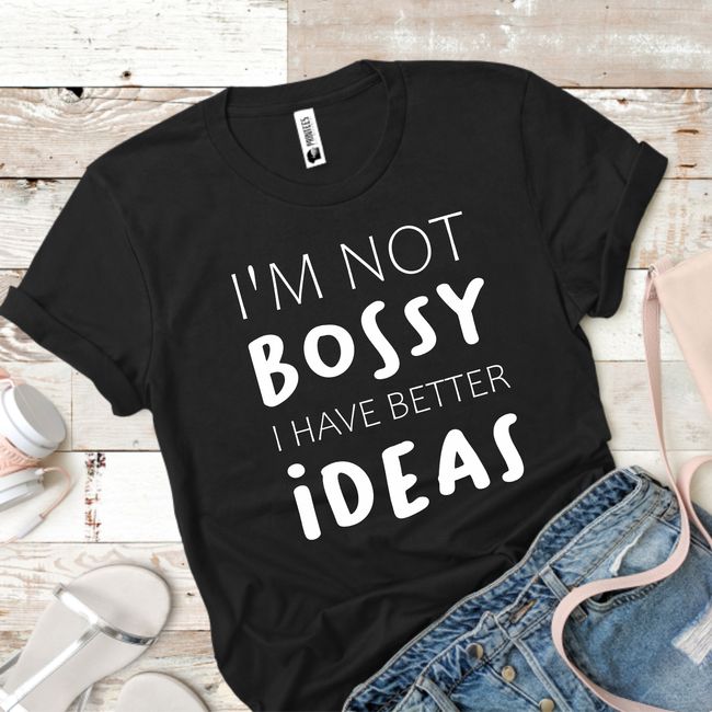 Tricou dama personalizat cu mesajul Iam not BOSSY
