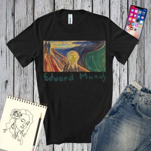 t-shirt printed with Scream picture by Eduard Munch