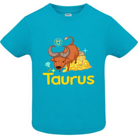Tricou copii - Taurus - Albastru atol