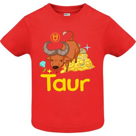 Tricou copii - Taur - Roșu Tricou copii - Taur - Roșu