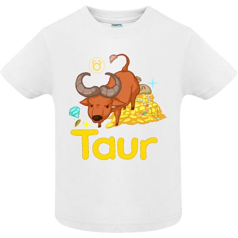 Tricou copii - Taur - Alb Tricou copii - Taur - Alb