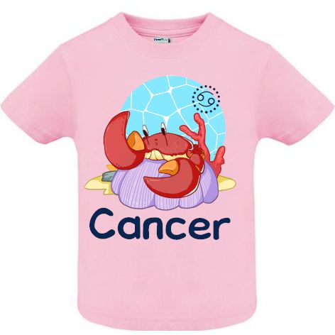 Tricou copii - Cancer - Roz