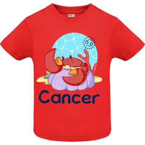 Tricou copii - Cancer - Roșu
