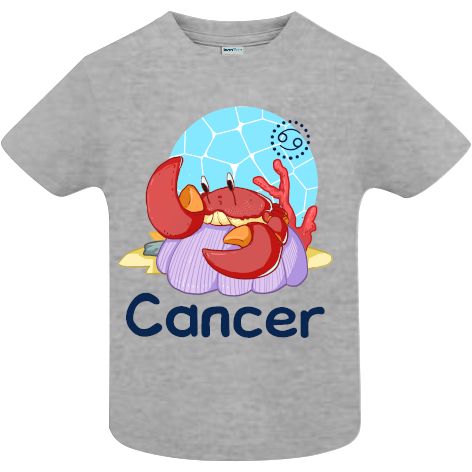 Tricou copii - Cancer - Gri sport