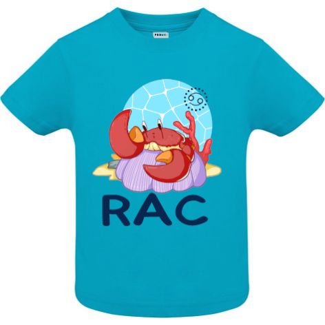 Tricou copii - Rac - Albastru atol