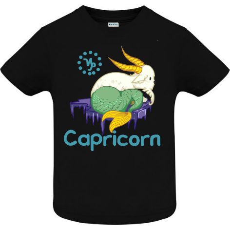 Tricou copii - Capricorn - Negru