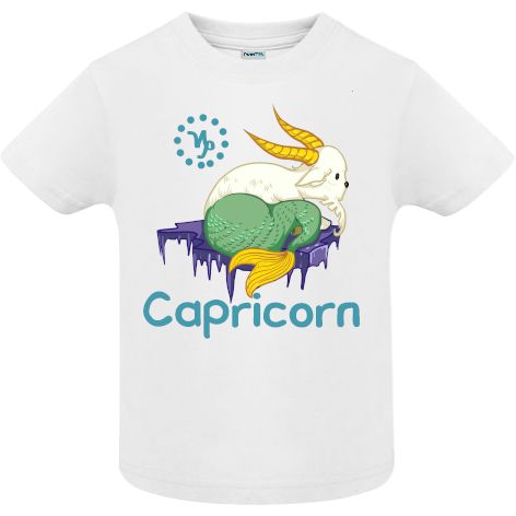 Tricou copii - Capricorn - Alb